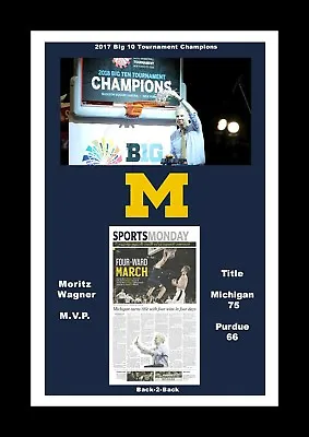 Michigan Wolverines Wins Back-2-back Big Ten Basketball Tournaments Matted Photo • $10.95
