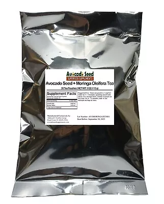 30 Avocado Seed + Moringa Oleifera Tea Bags - Incredible Blend•Amazing Benefits • $10.49