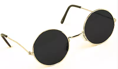 # Vintage John Lennon Dark Sunglasses Hippie Retro Round Frame Glasses • $9.99