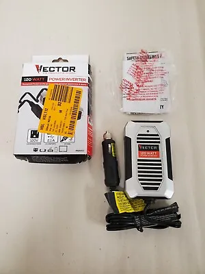 VECTOR 120 Watt Power Inverter 12V DC 120V AC Dual USB Charging Ports • $19.99