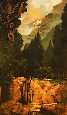 Vintage Maxfield Parrish Poster Print  Poet's Dream  • $15.12