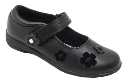 Girls My Little Pony Black Faux Leather Mary Jane School Shoes Infants Size 8 • £8.99