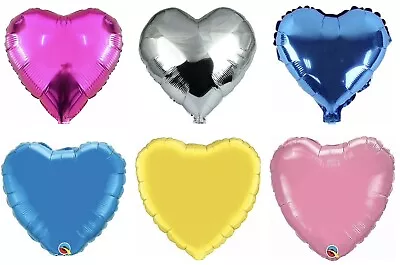 18  Heart Shape Foil Mylar Solid Colors Party Balloon Event Decorations • $2.75