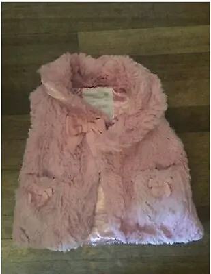 Matalan Dusky Pink Girls Fur Gilet 3-6 Months  • £2.50