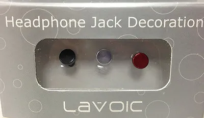 Lavoic Earphone Anti Jack Dust Cover Cap Pan Head Style - Black/Silver/Red • $15