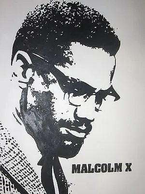 Malcolm X Oil Painting 28x16 NOT A Print Poster.Box Framing Avail. Martin Luther • £70.84