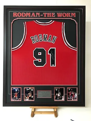 $1495 • Buy Dennis Rodman Chicago Bulls Beckett Coa Professionally Signed & Framed Jersey