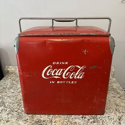 Vintage 1950s Coca Cola Cooler Ice Chest Action Mfg • $199