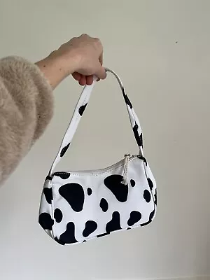 Cow Print Baguette Shoulder Bag Y2K Festival Rave • £3.99