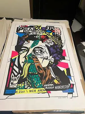 Pearl Jam June 2012 Manchester UK Poster 23x33 Ames Bros • $275