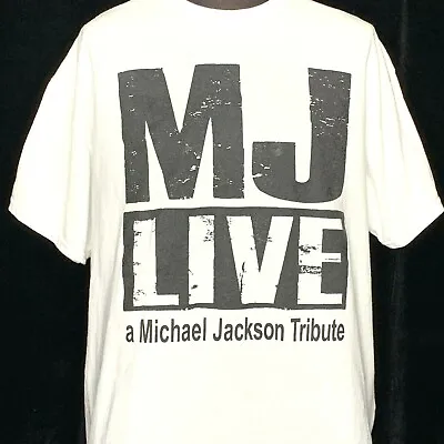 MJ Live T-Shirt Michael Jackson Tribute Show Concert Las Vegas White Size XL • $79.95