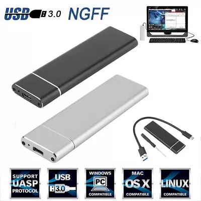 $13.46 • Buy M.2 NGFF SSD SATA TO USB 3.1 Type-C External Enclosure Storage Case Adapter