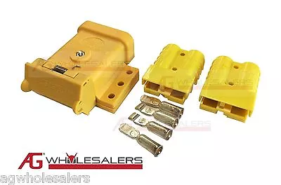 $21 • Buy Yellow Anderson Plug Mounting Kit 50a With 2 Plugs Mount Cover Dust Cap External
