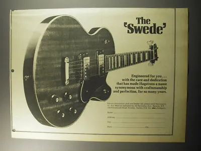 1973 Hagstrom Swede Guitar Advertisement - The Swede ..for The Select Few • $19.99
