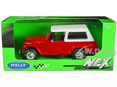 1967 Jeep Jeepster Commando Station Wagon Red 1/24 Diecast Model By Welly 24117 • $17.49