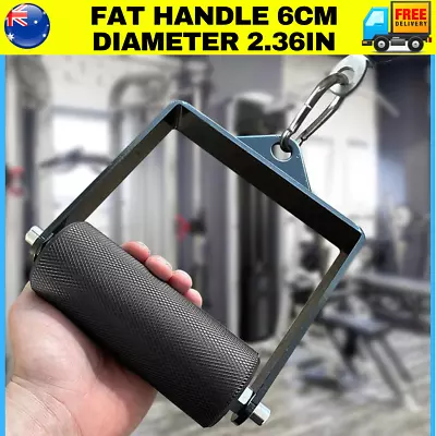 $59.95 • Buy D Handle Thick Gym Cable Attachment  Grip Fat Grip Arm Wrestling 6cm 2.36in