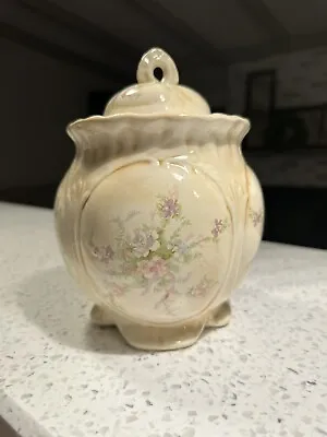 Vintage Vase Hand Painted With Domed Lid And Four Feet 1980 Ginger Vase • $27.60