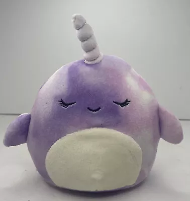 Squishmallow 5  Nabila The Purple Narwhal Plush Stuffed Animal Kellytoy NWOT • $6.99