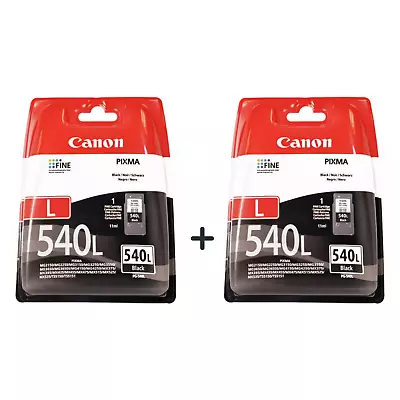 Genuine Canon PG-540XL Black Ink Cartridges For PIXMA MX535 MG4150 MG3200 TS5151 • £50.06