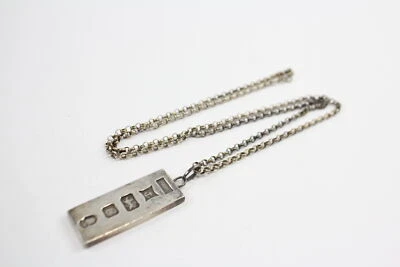 £13.50 • Buy Sterling Silver Ingot Necklace 1977 Jubilee Birmingham X 1 Weight 42g 