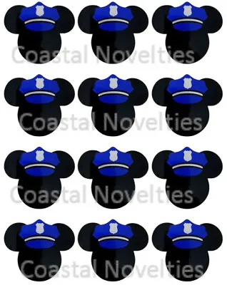 Disney Cake Toppers Policeman Mickey Mouse Cupcake Toppers Edible Image  • $4.25