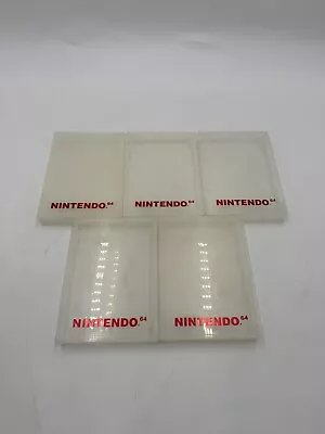 Nintendo 64 N64 Lot Of  5 Clear Plastic Clamshell Storage Cases OEM Official • $29.95