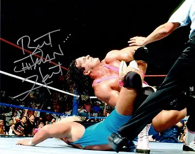 Bret Hitman Hart Signed WWF 8x10 Pro Wrestling Photo Wrestler Mr Perfect Champ • $49.99