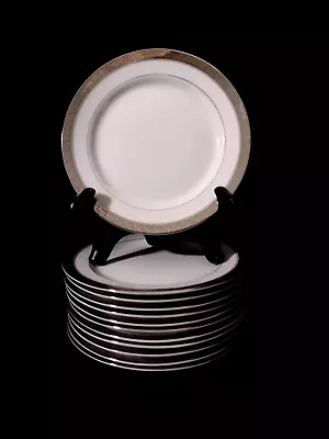 (12) Pcs ALTON (12) 6.25  BREAD PLATES 5299 Fine China White Platinum Dinnerware • $29.95