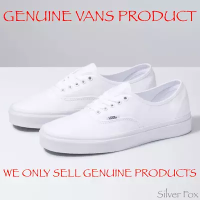 Vans Authentic True White Skate Shoes Sneakers Runners Brand New With Tags • $69