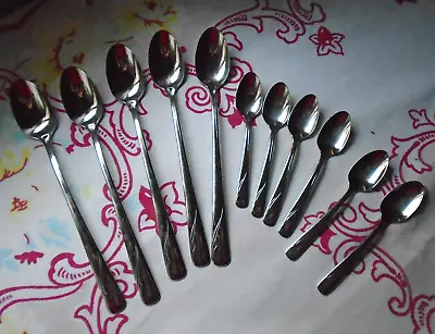 Vintage Oneida Stainless Ice Tea Spoons & Coffee Spoons - Set Of 11 • $15