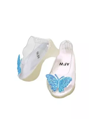 Cinderella Clear Slip On High Heel 14.5  American Girl Wellie Wisher Dolls Shoes • $9.27