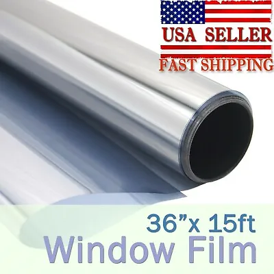 36 X15ft 35% Window Film Privacy Reflective One Way Mirror Tint Home Office UV • $34.98