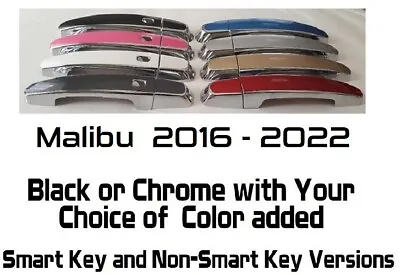 Custom Black OR Chrome Door Handle Covers 2016-2022 Chevy Malibu U PICK CLR • $65