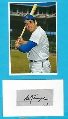 Ed Kranepool Autographed Signed Mounted Cut W/ 4x6 Photo New York Mets • $3.50