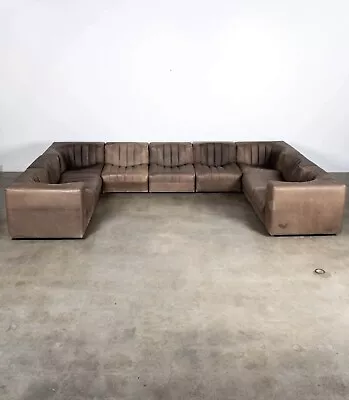 1970s Arflex 'Model 9000' LeatherSectional Sofa By Vintage Sectional Couch • $2110.74