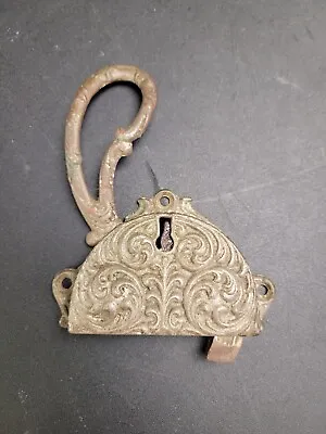 $49.99 • Buy Vintage RARE Ornate Antique Door Cabinet  Lock Latch - Brass