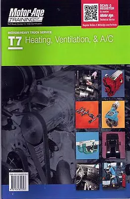 MotorAge T7 ASE Heavy Truck Heating Vent. Air Conditioning HVAC Test Prep Manual • $39.95