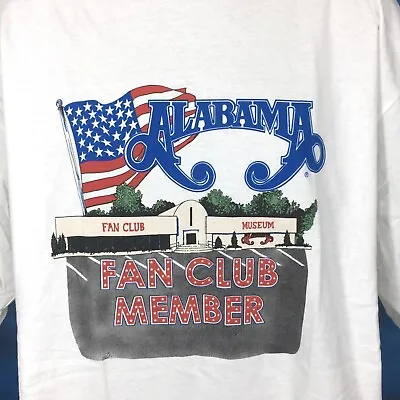 NOS Vintage 80s ALABAMA FAN CLUB CONCERT T-Shirt XXL Country Rock Single Stitch • $19.99
