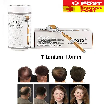 $26.99 • Buy Beard Derma Roller 192 Titanium 1.0mm Needles Hair Growth Dermaroller 