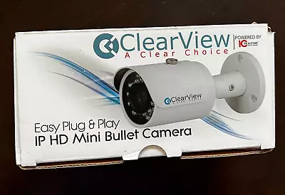 NEW ClearView IPB-82A 2.0 Megapixel IP Mini-Bullet IR Camera Security Camera • $39.95