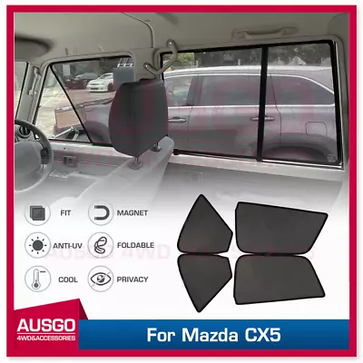 AUSGO Magnetic Window Sun Shade For Mazda CX-5 CX5 2012-2017 Mesh Cover 4PCS • $79.11