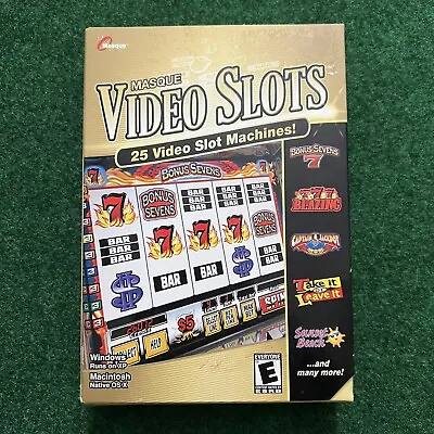 Masque Video Slots (Windows/Mac 2003) 25 Video Slot Machines Brand New / Sealed • $12.99