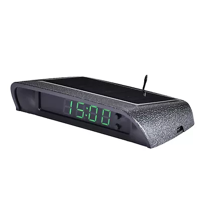 Car Clock Stick-On Digital Watch Solar Powered 24-Hour Thermometer W/Night Light • $22.40