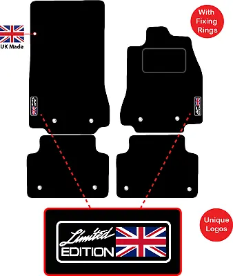 Tailored Car Floor Mats Fits Jaguar XF 2014 To 2016 Unique Logo & 8 Fixing Rings • £15.99