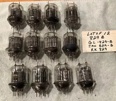 12 RARE 829 B Tested Transmitter Tubes 829A GL-829B JAN-CRC Power Military Radio • $95.99