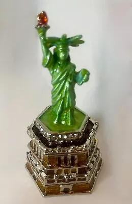 Art Form Trinket Enamel Box - Multicolor **Lady Liberty**   *EUC* • $22