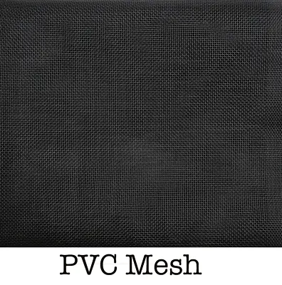 BLACK VINYL COATED Mesh 59  X By The Yard Outdoor Rated 1/8  HOLES • $19.95
