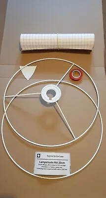 ROUND DRUM  MAKE YOUR OWN LAMPSHADE KIT 2 X  20cm Kits -NEW- • £22