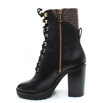 MICHAEL MICHAEL KORS BASTIAN LACE UP Ankle Boot BLACK / BROWN • $44.99