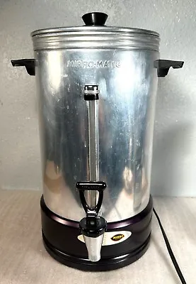 Vintage Mirro Matic Electric Percolator 55 Cup Coffee Maker Nice!!!! • $34